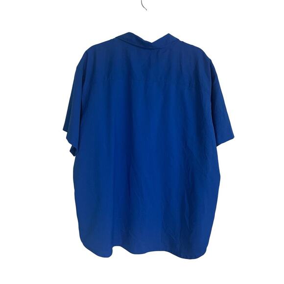 Columbia Sportswear Blue Short Sleeve Button Up Shirt Outdoors Men's Size XXL - Picture 6 of 6